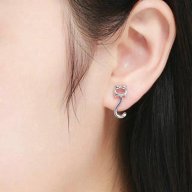 Boucles d’Oreilles Chat Femme Adorable