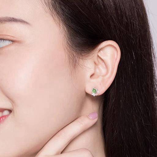 Boucles d'Oreilles Chat L'Oeil de Vert