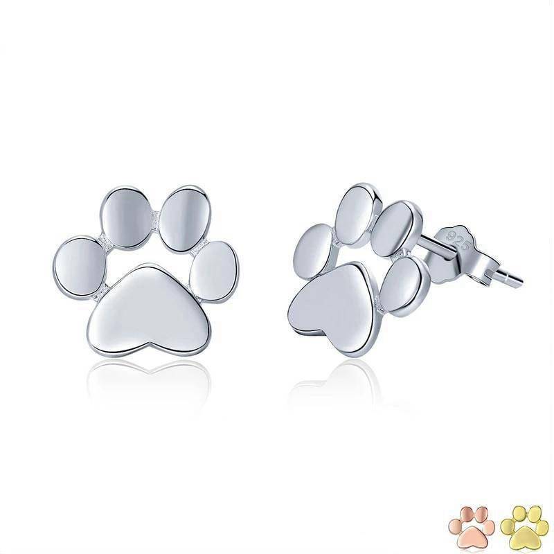 Boucles d'Oreilles Chat Pattes d'Argent