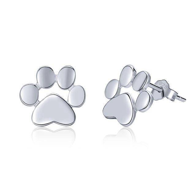 Boucles d'Oreilles Chat Pattes d'Argent
