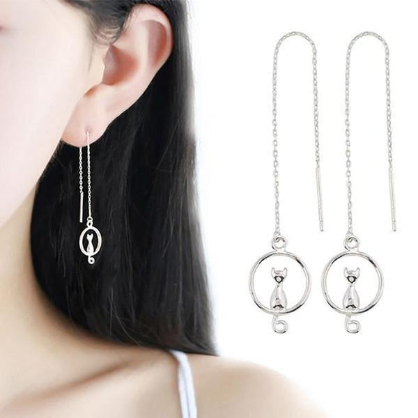 Chat sur la Lune Boucles d’oreilles