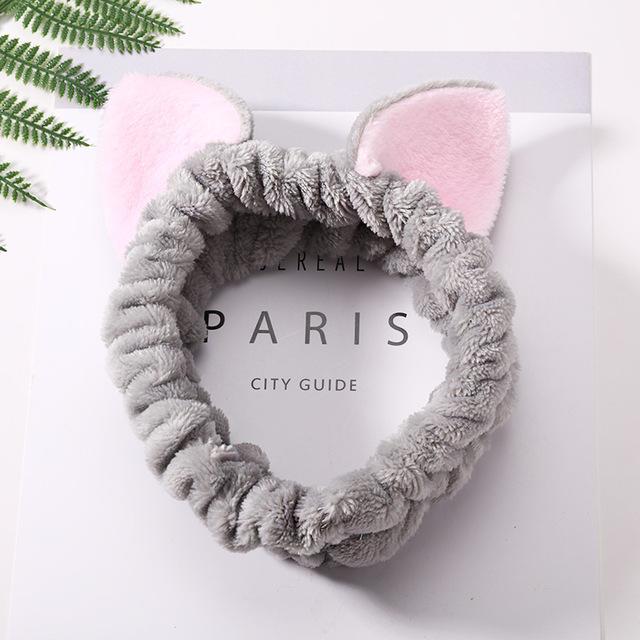 Doux, confortable, Mignon molleton oreilles de chat élastique Bandeaux