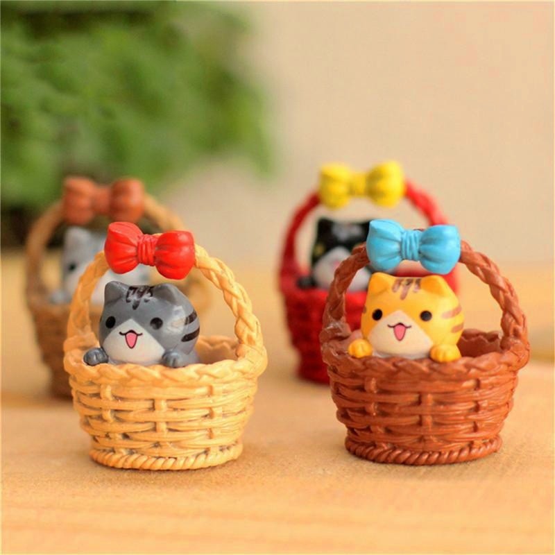 2 Chat en Panier Décoratif