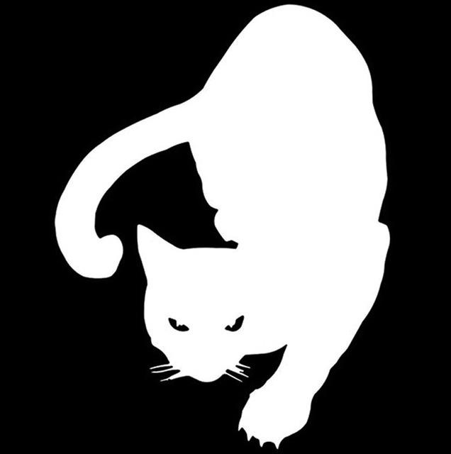 Autocollant de Voiture Chat noir